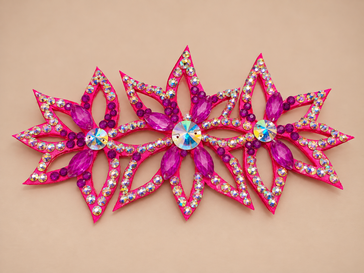 Fuchsia Blossom Crystal Crown