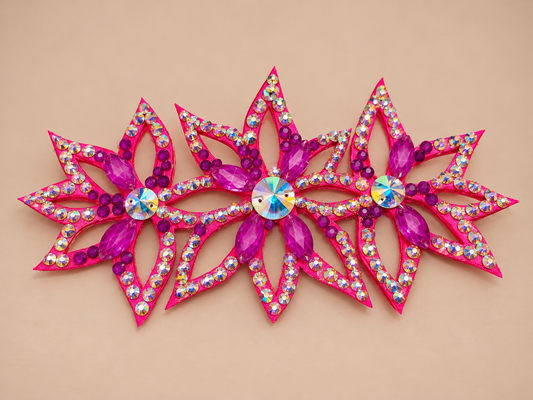 Fuchsia Blossom Crystal Crown