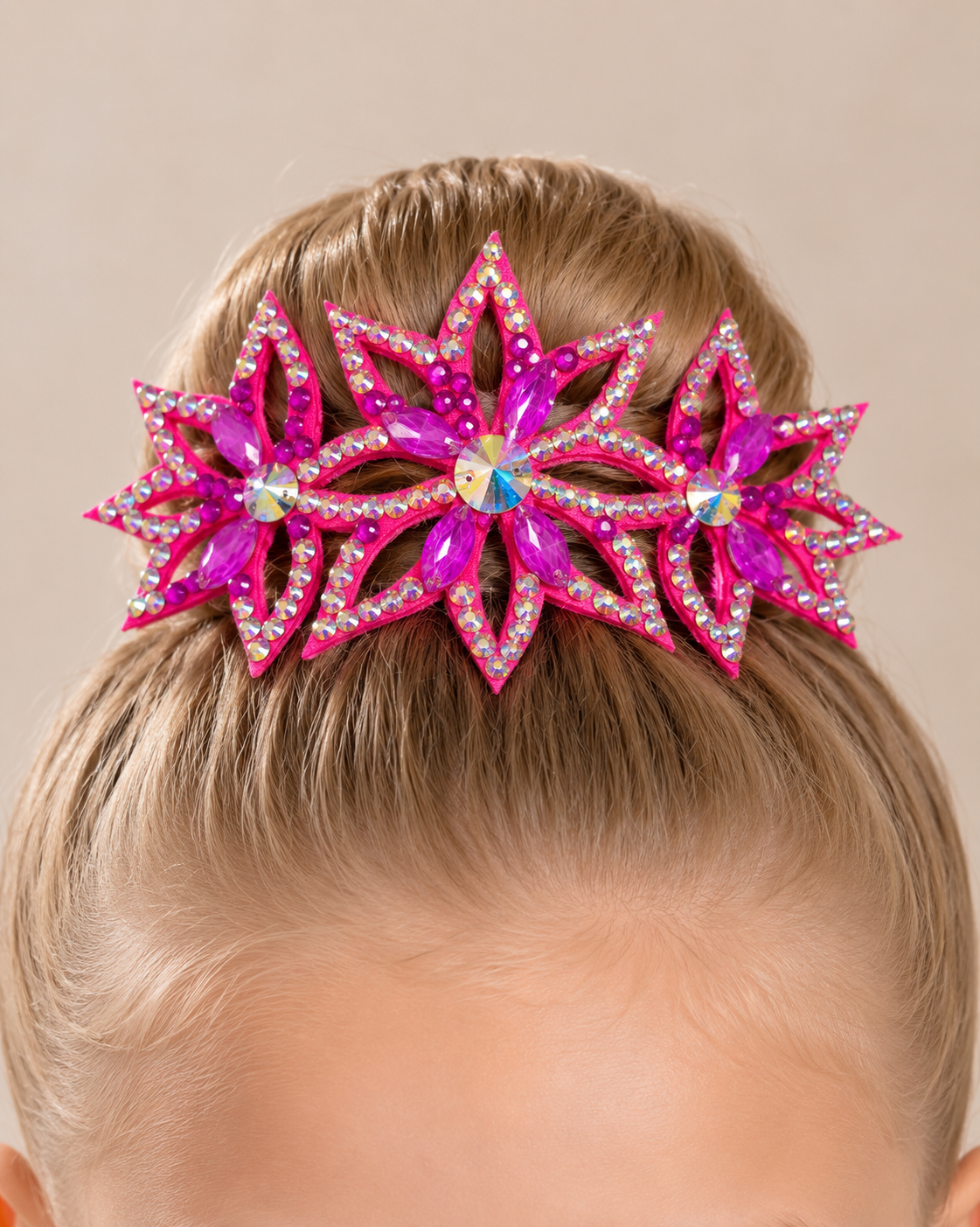 Fuchsia Blossom Crystal Crown