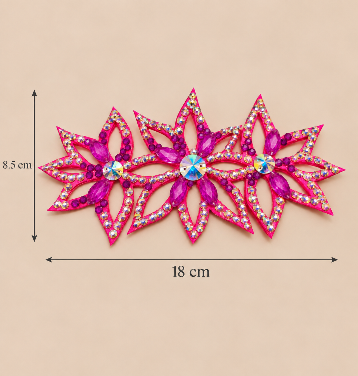 Fuchsia Blossom Crystal Crown