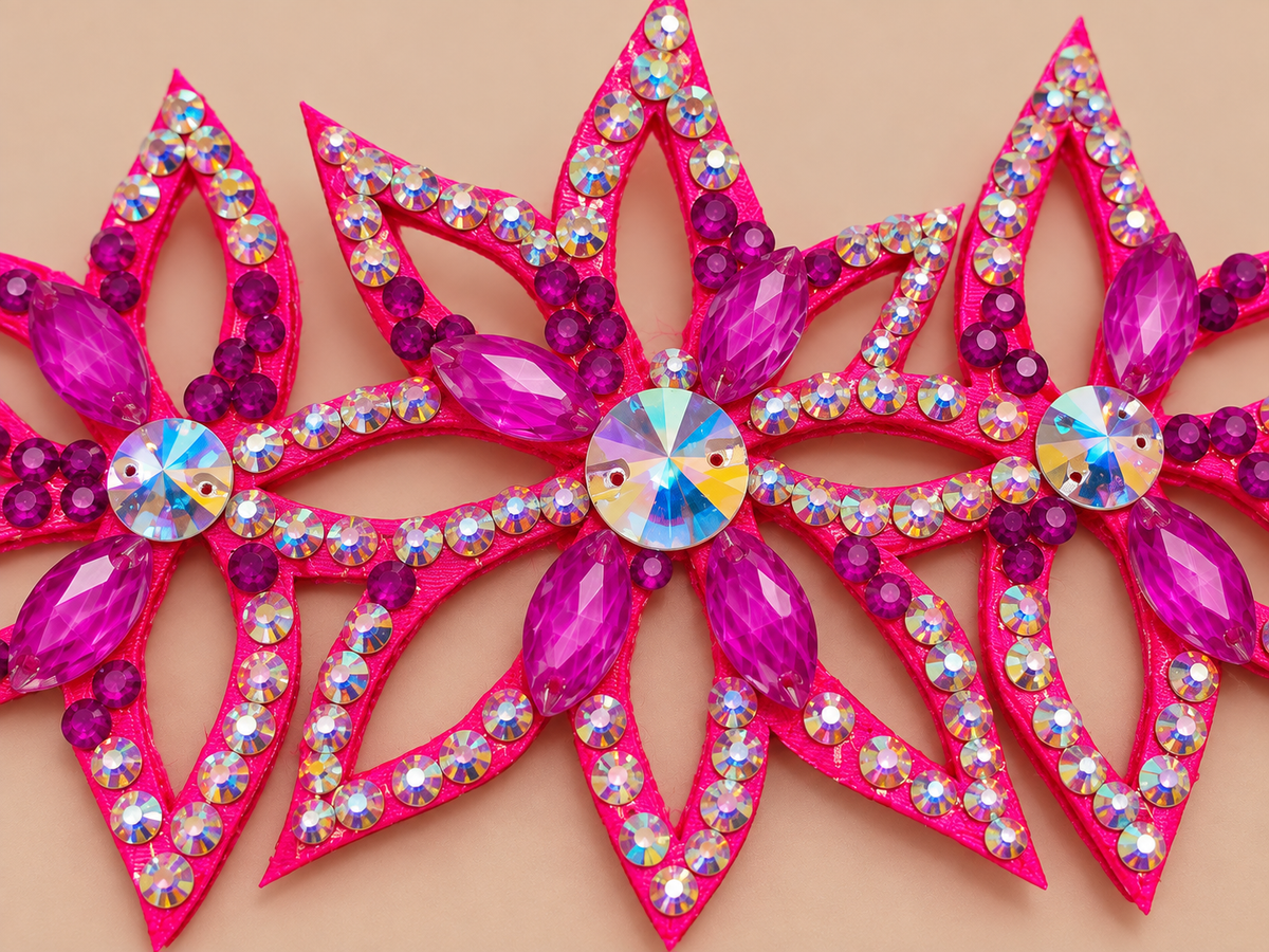 Fuchsia Blossom Crystal Crown